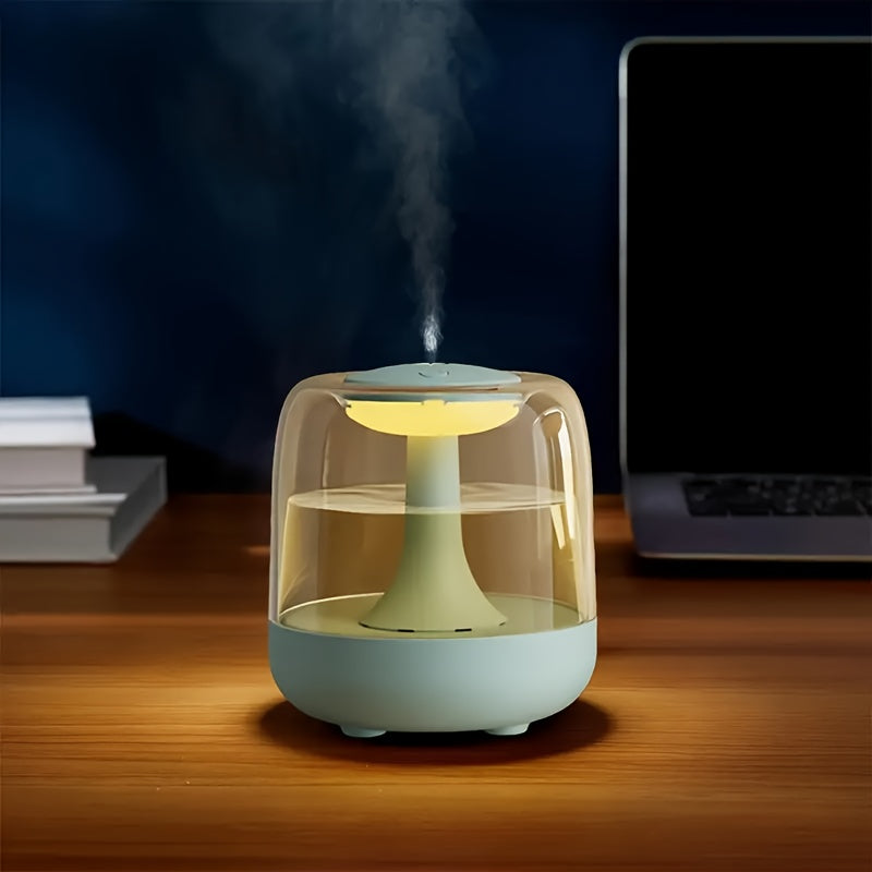 USB給電 加湿器（3色展開）— 7色ナイトライト／超静音26dB／2つのミストモード／水位可視ウィンドウ／最長24時間稼働